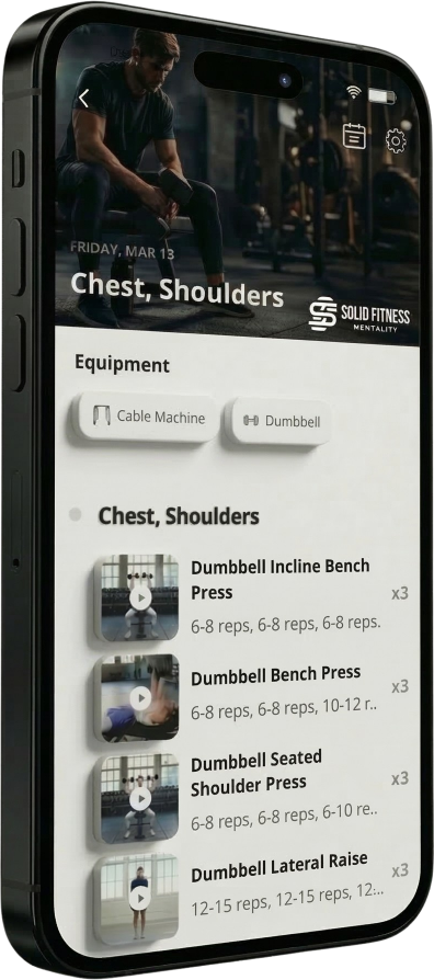 Everfit Mobile App - Scientific Workout Program Interface