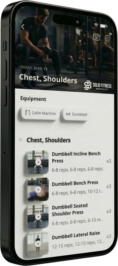 Everfit Mobile App - Scientific Workout Program Interface